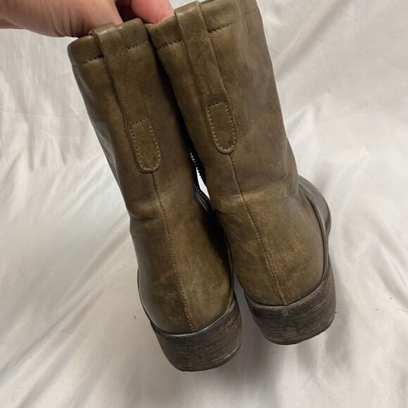 P Monjo 885 Bootie Brown Leather Ankle Boot EU 36.5 US 6 Handmade Spain - Picture 5 of 11